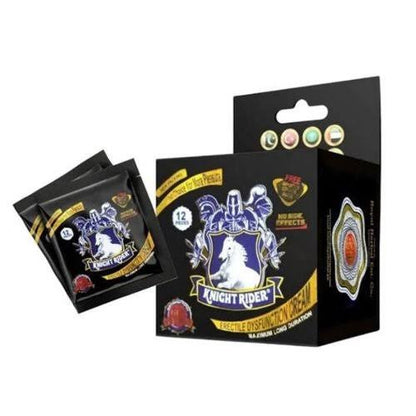 Original Knight Rider Delay Cream+Condoms Complete Box 12 Pcs (New Packing).