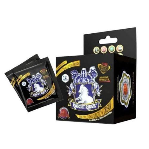 Original Knight Rider Delay Cream+Condoms Complete Box 12 Pcs (New Packing).