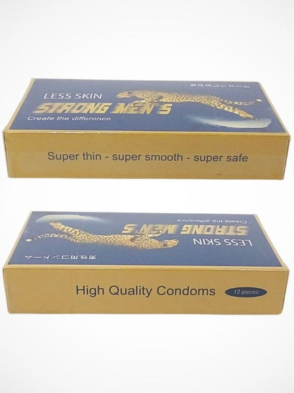 Less Skin Strong Men's Condoms - 12 Super Thin Condoms